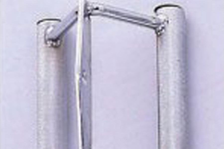 Warrior Tubular Seated Row & Chinning Combo with silver metal frame and dual pull handles on lavender background