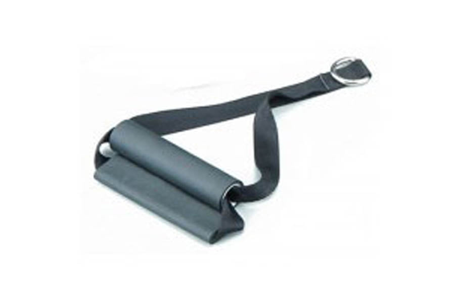 Warrior adjustable handle strap with black nylon material and metal buckle closure on white background
