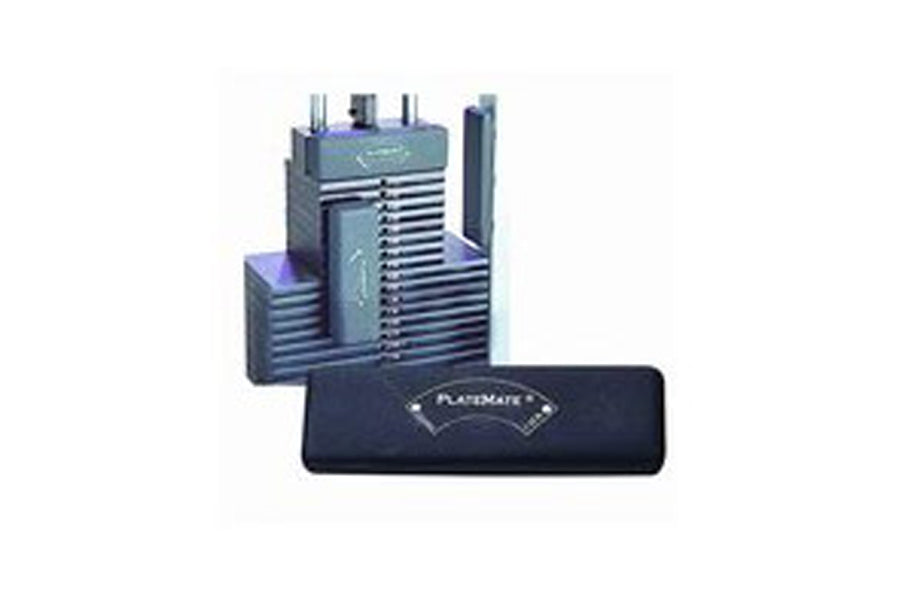 Warrior Magnetic Brick Add-On Weight Plate with blue metal construction and black base pad on white background