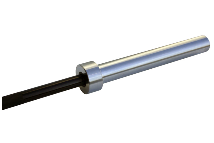 Warrior Bella Bar with chrome sleeve and black steel shaft on white background