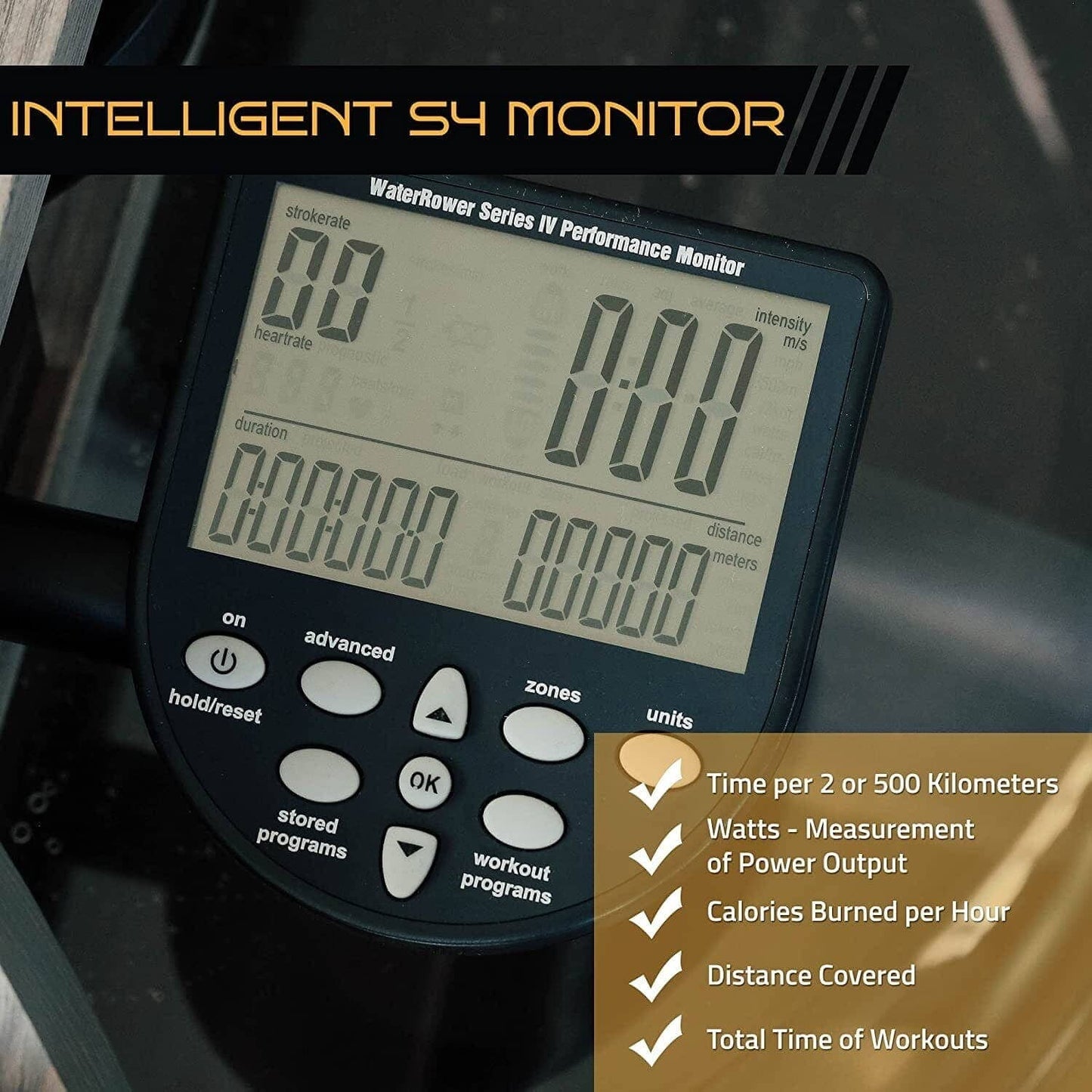 WaterRower Driftwood A1 Studio Rowing Machine Rowing Machines WaterRower