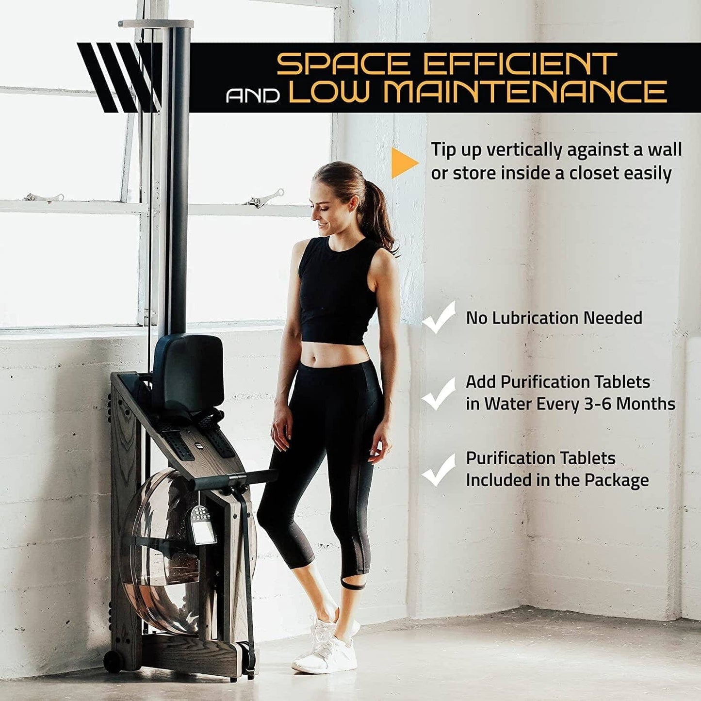 WaterRower Driftwood A1 Studio Rowing Machine Rowing Machines WaterRower