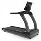 TRUE CS400 commercial treadmill with black and gray frame, digital console display, and handrails on white background