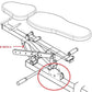 Powertec accessory adaptor with metal mounting bracket and adjustment arms for multisystem equipment, technical diagram view