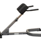Body-Solid 45-degree ab and back hyperextension bench with gray metal frame and black foam padding on white background