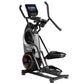 Bowflex Max Trainer M9 elliptical machine with black frame, silver accents, red wheel detail, digital display console, and du