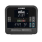 Cybex R Series Total Body Arc Trainer console with digital display showing time and metrics, black face with white text and i