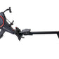 Echelon Row connected rowing machine with black frame, red accents, and large red resistance wheel on white background
