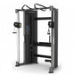 Black TRUE FT-900 functional trainer with dual cable machines, digital display, and adjustable pulleys on white background