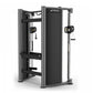 TRUE FT-900 Functional Trainer with dual cable stations, black frame, and adjustable pulleys on white background