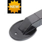 Black metal footplate with mounting base and rectangular lever arm, set of 3, on white background