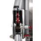 Freemotion Genesis G624 Dual Cable Cross machine detail showing red pulleys and silver metal frame on white background