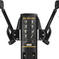 FreeMotion Genesis Dual Cable Cross with black handles and dual cable attachments on white background