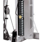 Hoist V4-Select home gym with black and gray frame, numbered weight stack 1-20, and cable attachment on white background