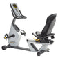 Hoist Lemond Series RT recumbent exercise bike with gray and black frame, digital display console, and black padded seat on w