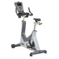 Hoist Lemond Series UT upright exercise bike with gray frame, black seat and handlebars, digital console display, and yellow 
