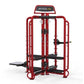 Red Hoist Motioncage Studio Package multi-station exercise machine with black footplates and handles on white background