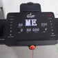Black California Fitness treadmill console with LED display showing speed, time, distance, and incline controls with Start, P