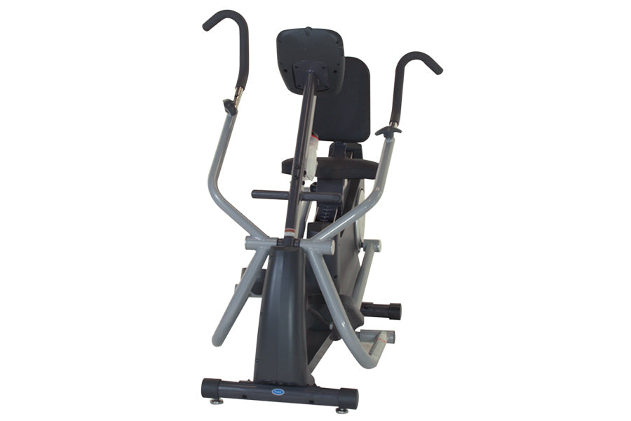 Inspire Fitness CS2.5 cardio strider with gray frame, black seat and handlebars, on white background