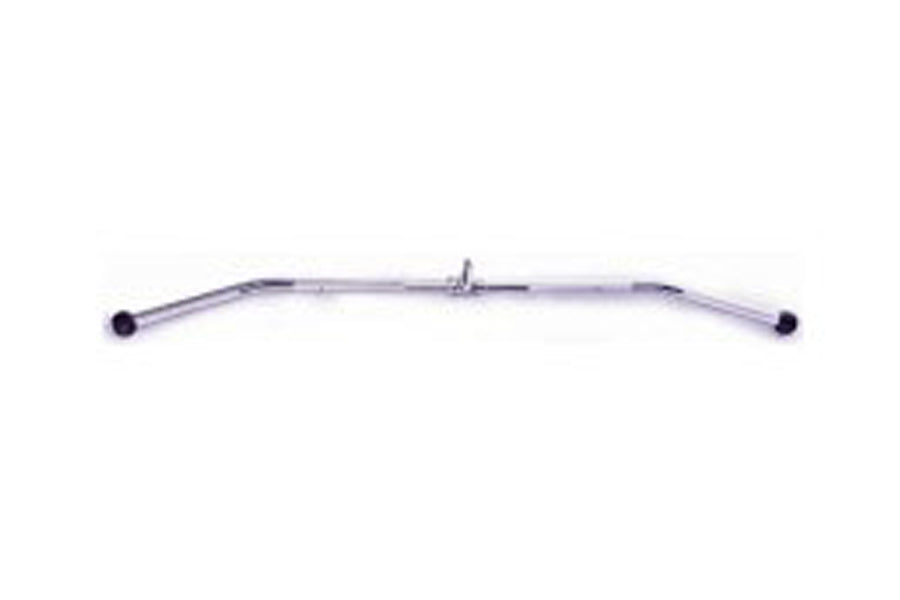Warrior Revolving 48" Solid Lat Bar with black rotating end caps on white background