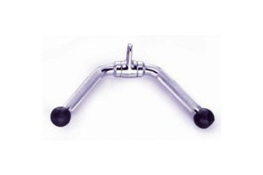 Warrior Revolving Solid Press Down Bar with chrome handle and black grip spheres on white background