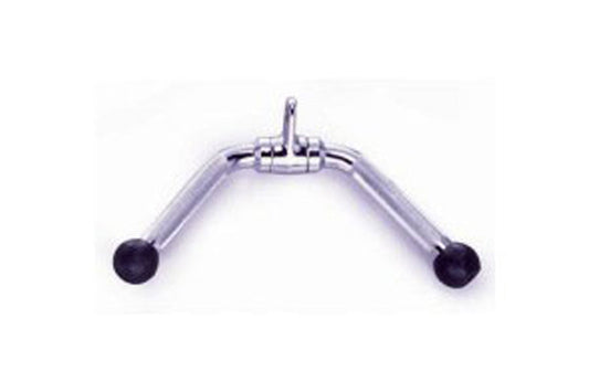 Warrior Revolving Solid Press Down Bar with chrome handle and black grip spheres on white background