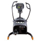 Octane LateralX elliptical machine with dual handles, digital console display, and orange foot pedals on white background