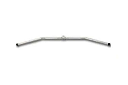 Warrior Lat Pull Down Bar with curved gray steel bar and black end handles on white background