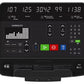 Life Fitness black elliptical machine with digital display showing workout metrics, buttons, and touchscreen controls on dark