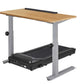 LifeSpan TR1000-Classic Treadmill Desk with bamboo top, gray steel frame, and black treadmill base on white background