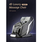 4D Luxury Massage Chair model R8658L in gray and white with zero gravity recline on dark background