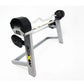 MX80 adjustable barbell system with white frame, black weight plates, and rapid change mechanism on white background