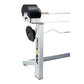 MX80 white and gray adjustable barbell system with black weight plates, rapid change mechanism, and curl bar attachment on wh