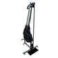 Marpo VMX rope trainer with black resistance chamber, gray steel frame, and foot platform on white background