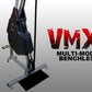 VVX multi-mode benchless rope trainer with black bag and silver frame on white background