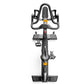 Matrix CXC indoor training stationary bike with gray handlebar, black frame, and yellow accent details, shown from front view