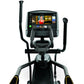 Matrix E30 elliptical machine with black and gray frame, dual moving arms, and digital touchscreen display on white backgroun