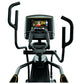 Matrix E50 elliptical machine with digital touchscreen console, black frame, and dual black handles on white background