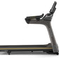Matrix T30 treadmill with black frame, digital display console, and gold accent trim on white background