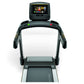 Matrix T50 treadmill with black frame, touchscreen console display, and gray running deck on white background