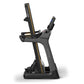 Matrix TF50 folding treadmill with black frame, gold accents, and digital console on white background