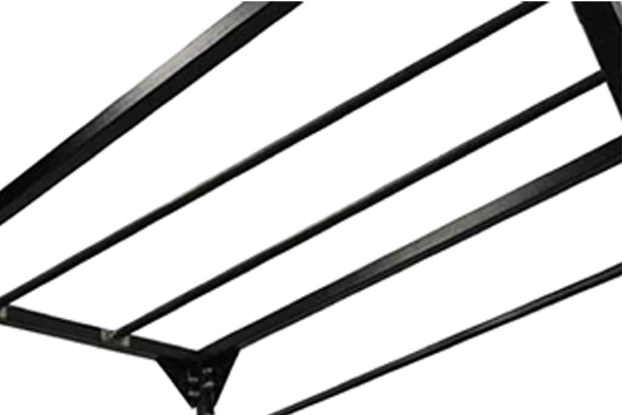 Warrior Monkey Bars Attachment with black metal frame and horizontal bars on white background
