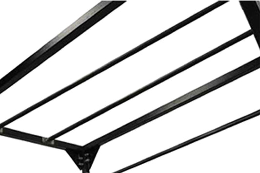 Warrior Monkey Bars Attachment with black metal frame and horizontal bars on white background
