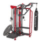 Hoist MCS-8004 Motioncage Studio Package red and black multi-functional fitness machine with punching bag on white background
