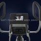 NordicTrack 9.9 Commercial Elliptical with gray soft-touch upper body grips and touchscreen console on dark background