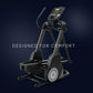 NordicTrack FS10i black elliptical machine with digital console display on dark blue background