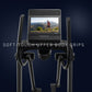 NordicTrack FS14i elliptical with black soft-touch upper body grips and touchscreen display showing mountain landscape workou