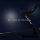 Black NordicTrack EXP 14i treadmill with angled running deck on dark blue background