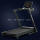 Black and gray NordicTrack EXP 7i treadmill with digital display console on dark blue background