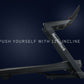 NordicTrack EXP 7i treadmill with 12% incline feature, black frame on dark blue background